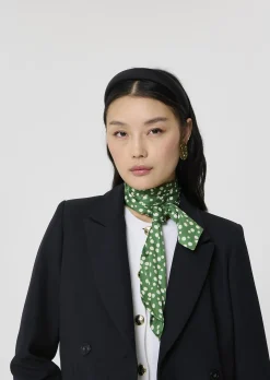 Foulard Eden vert à pois