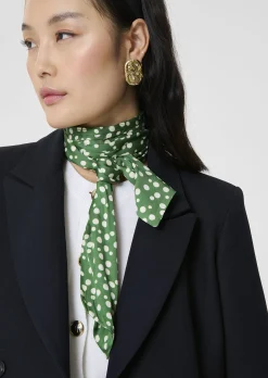 Foulard Eden vert à pois