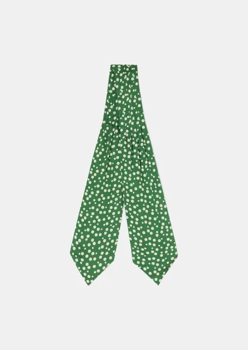 Foulard Eden vert à pois