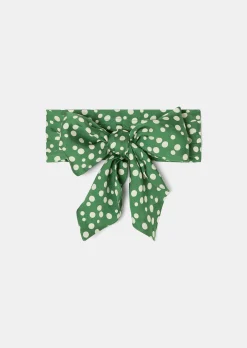 Foulard Eden vert à pois