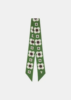 Foulard Erin vert imprimé fleurs