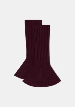 Gants Alma bordeaux en laine
