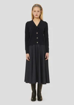 Gilet Germain bleu nuit en laine
