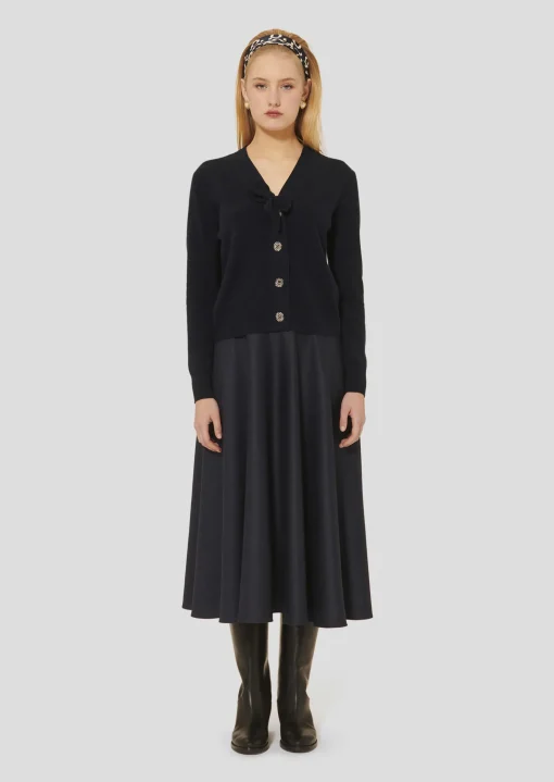 Gilet Germain bleu nuit en laine