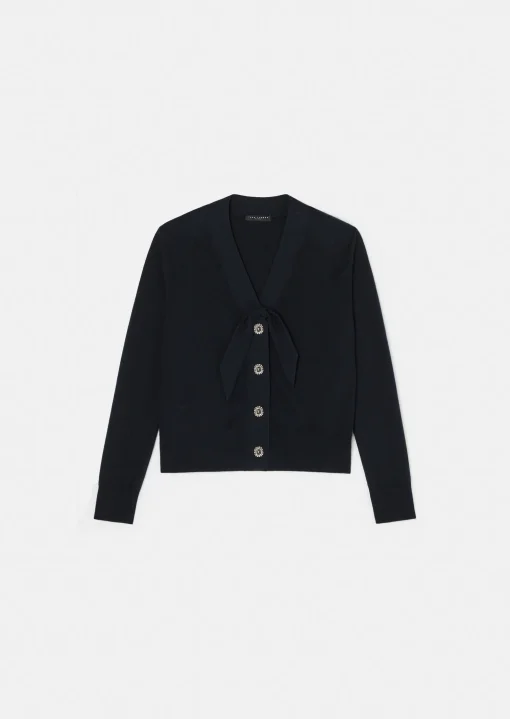Gilet Germain bleu nuit en laine