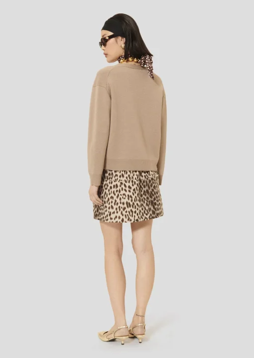 Gilet Gibus marron en laine merinos