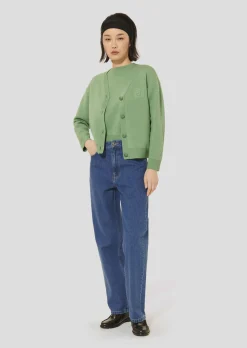 Gilet Gibus vert en laine merinos