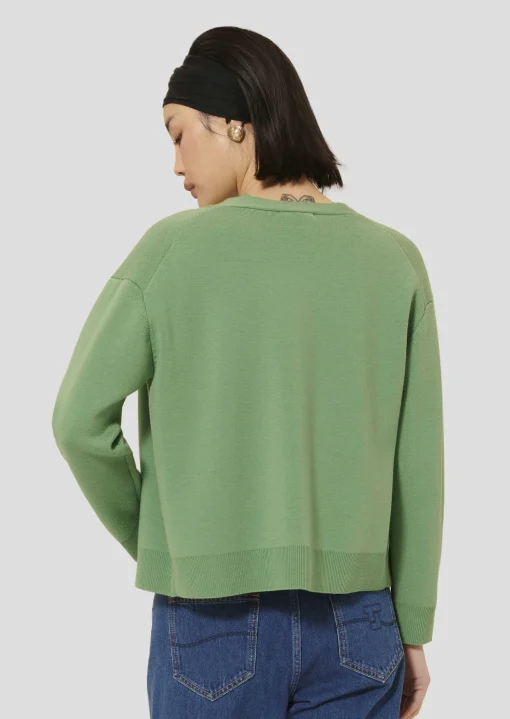 Gilet Gibus vert en laine merinos