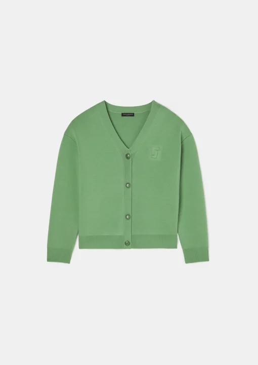 Gilet Gibus vert en laine merinos
