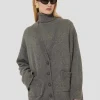 Gilet Ginger gris en laine merinos et alpaga