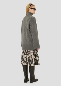Gilet Ginger gris en laine merinos et alpaga