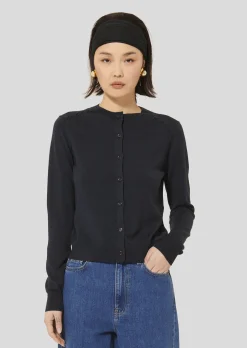 Gilet Ginno bleu nuit en laine merinos extrafine