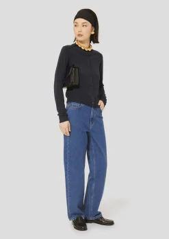 Gilet Ginno bleu nuit en laine merinos extrafine