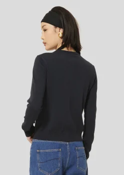 Gilet Ginno bleu nuit en laine merinos extrafine