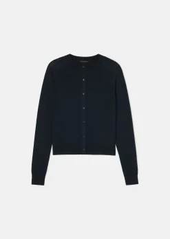Gilet Ginno bleu nuit en laine merinos extrafine