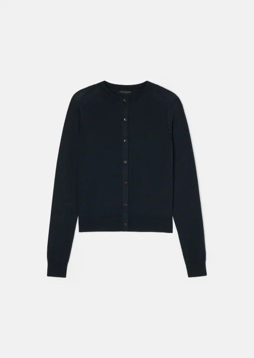 Gilet Ginno bleu nuit en laine merinos extrafine