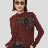Gilet Ginno bordeaux en laine merinos extrafine