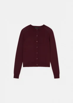 Gilet Ginno bordeaux en laine merinos extrafine