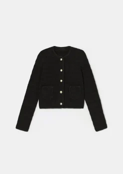 Gilet Giuda bleu nuit en laine et coton