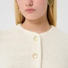 Gilet Giuda écru en laine et coton