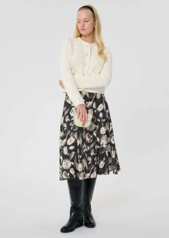 Gilet Giuda écru en laine et coton