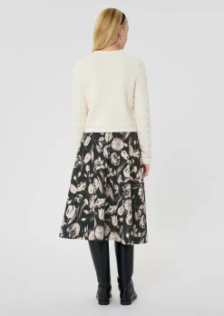 Gilet Giuda écru en laine et coton
