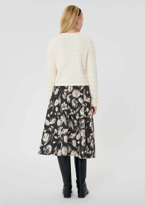 Gilet Giuda écru en laine et coton