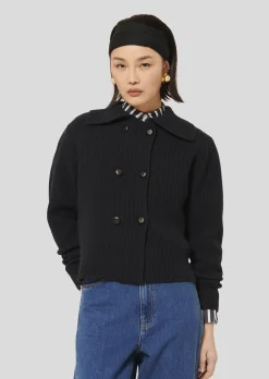 Gilet Goldie bleu nuit en laine