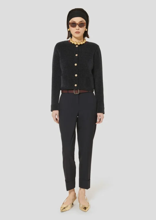 Gilet Guest bleu nuit en maille compacte
