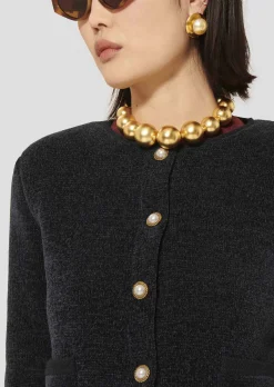 Gilet Guest bleu nuit en maille compacte