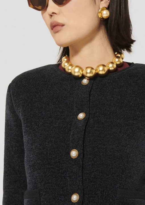Gilet Guest bleu nuit en maille compacte