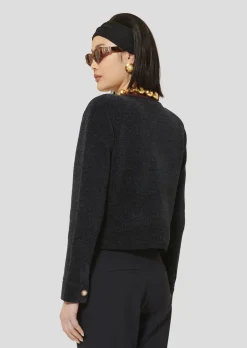 Gilet Guest bleu nuit en maille compacte