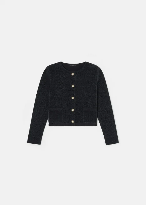 Gilet Guest bleu nuit en maille compacte