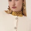 Gilet Guest écru en maille mohair et laine