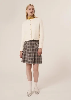 Gilet Guest écru en maille mohair et laine