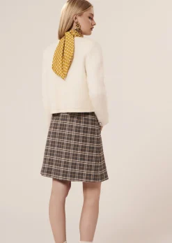 Gilet Guest écru en maille mohair et laine