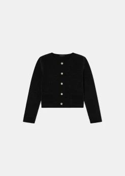 Gilet Guest noir en maille compacte