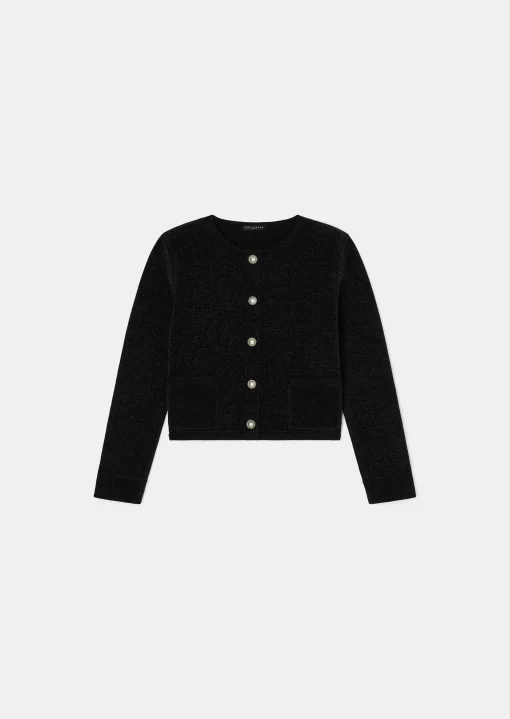 Gilet Guest noir en maille compacte