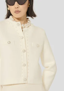 Gilet Guetty écru en maille