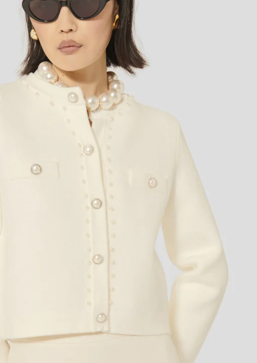 Gilet Guetty écru en maille