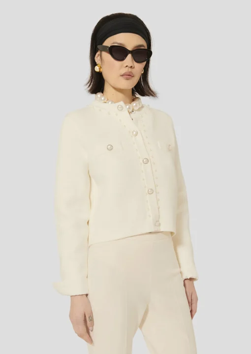 Gilet Guetty écru en maille