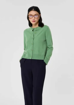 Gilet Guido vert en cachemire