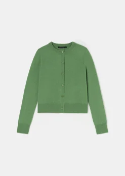 Gilet Guido vert en cachemire