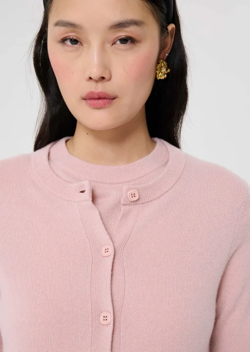 Gilet Guido vieux rose en cachemire