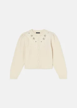 Gilet Gustave écru en laine merinos