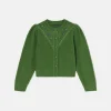 Gilet Gustave vert en laine merinos