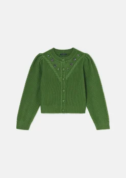 Gilet Gustave vert en laine merinos