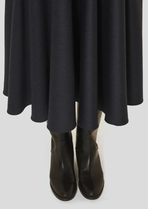 Jupe Jackie bleu nuit en flanelle