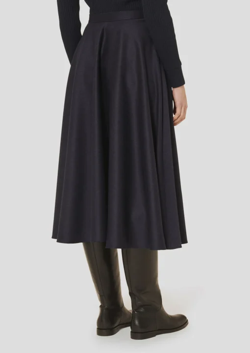 Jupe Jackie bleu nuit en flanelle