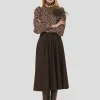 Jupe Jackie marron en flanelle